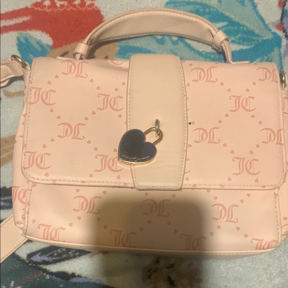 Juicy Couture Pink Crossbody Bag with Monogram Design